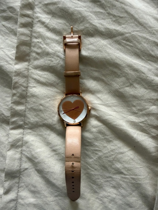 kate spade Accessories - Kate Spade Rose Gold Heart Accent Leather Strap Watch - Unbranded
